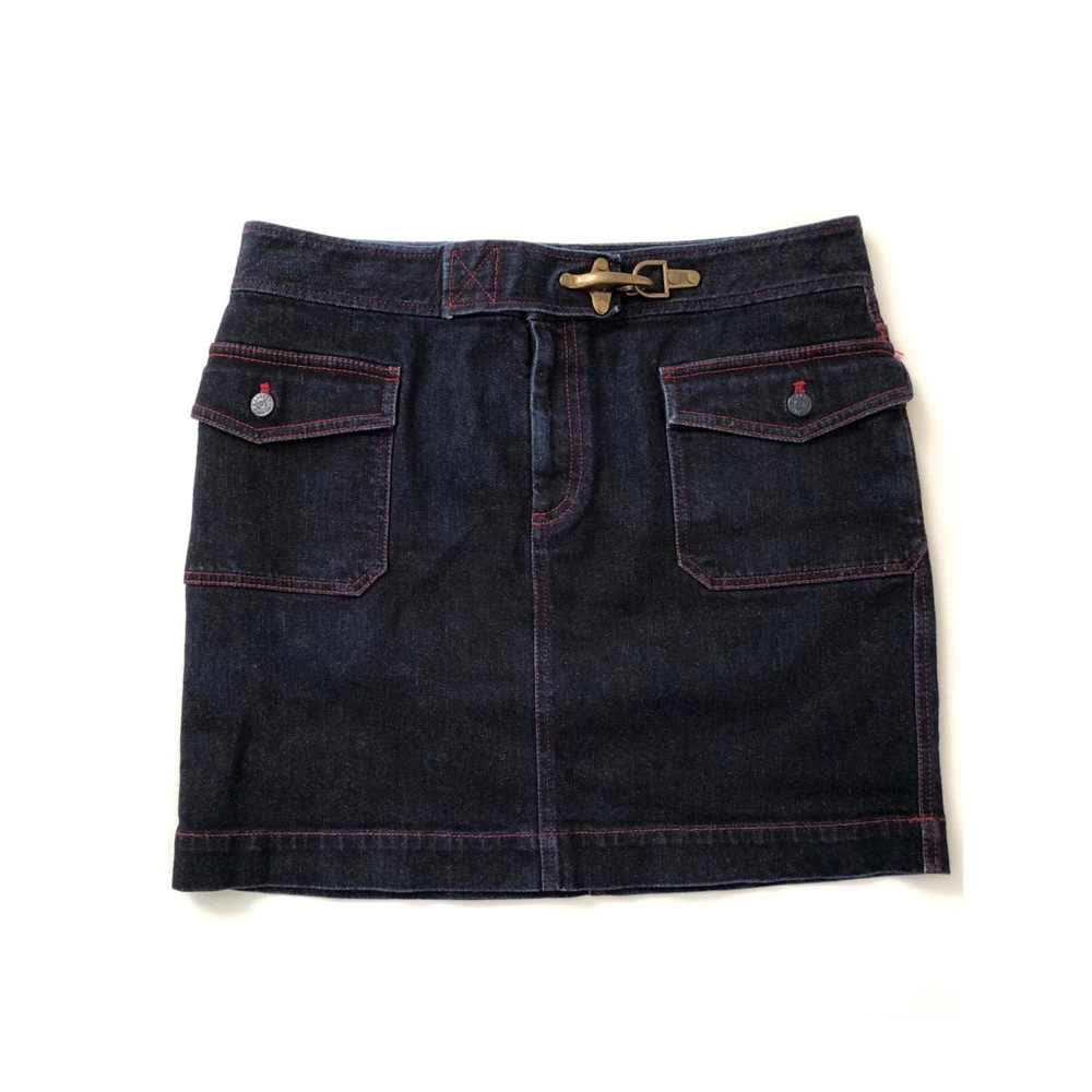Ralph Lauren Denim Mini Skirt Dark Wash 
Size 12
